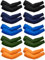 Boao 10 Paar UV-Sonnenschutz-Armstulpen für Männer und Frauen, Arbeit, kühlende Kompression, Tattoo-Abdeckung für Radfahren, Angeln (Schwarz, Königsblau, Armeegrün, Orange, Marineblau)