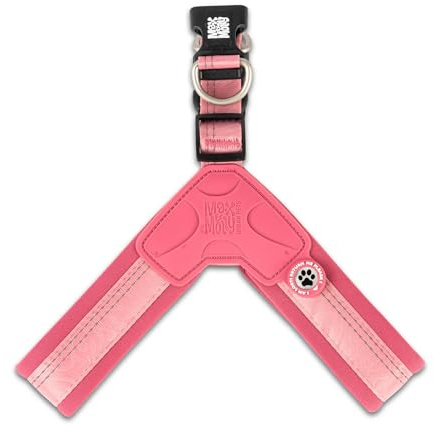 Max & Molly Q-Fit Hundegeschirr Mittelgrosse Hunde mit Gotcha! Smart ID Sicherheitsanhänger, Matrix 2.0 Rose/M, Geschirr Hund Gepolstert & Reflektierend - Komfort für deinen treuen Begleiter