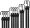 Bungee Cords with Hooks Jsdoin 12PCS Heavy Duty Bungee Cord Weatherproof & UV-Resistant Elastic Bungee Straps For Securing Tarps, Luggage, Tents, Bikes, Garden Furniture (Black)