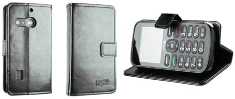 caseroxx Coque pour Doro 1880/1881 Rabat Housse Étui de Protection Antichoc pour Smartphone (Coque de Coloris Noir)