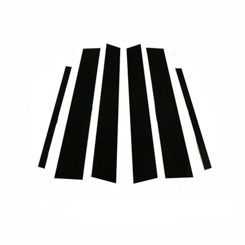 Toiumops Fenster Verkleidung Zierleiste für BMW 5er E60 E61 4DR 2003-2010, 6-teilige glänzend Schwarze Tür-/Fenstersäulenverkleidung