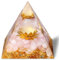 GUJOXILA Rosenquarz Orgonit Pyramide Kristalle Edelsteine Rosa Groß Kristall Stein Lotus Pyramiden Positive Energie Heilsteine Pyramide Weihnachten Spirituelle Reiki Schutz Weihnachtsgeschenk