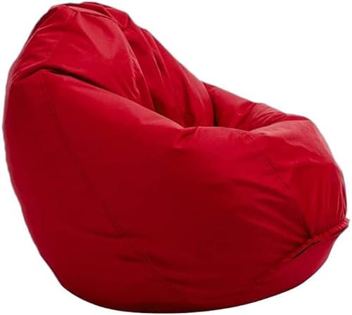 Bruni Sitzsack Classico L in Rot – XL Sitzsack mit Innensack zum Lesen, Abnehmbarer Bezug, lebensmittelechte EPS-Perlen als Bean-Bag-Füllung, aus Deutschland