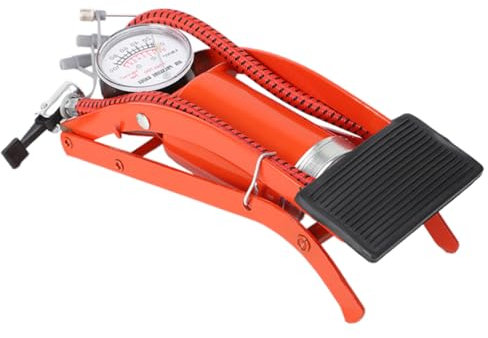 Mikinona 1Stk Pedalluftpumpe Fahrradpumpe Mini-Fußpumpe Fahrrad Reifenpumpe Fahrrad Luftdruck tragbare luftpumpe car air pump fahrrad-luftpumpe Luftdruck der Pedale Fußpumpe für Fahrrad rot