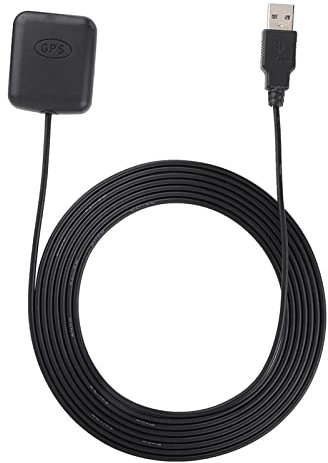 Mtlavishness Equipado con antena GPS Rg174 de 3 metros 13,0 × 10,00 0 × 1. 0 Adaptador GPS Glonass multifuncional 2 en coche con interfaz USB para recibir y
