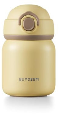 BUYDEEM Termo de acero inoxidable de 200 ml, modelo TAN200, color amarillo suave