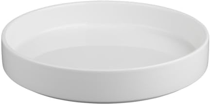 Olympia Whiteware Porcelain Flat Walled Bowl 270mm, Pack of 4 | Deep 10 2/3 inch profile contains generous portions for busy catering environments. Heavy-duty construction resists chipping.