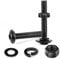 Lot de 20 vis à tête bombée M5 x 35 - En acier inoxydable A2 V2A - À six pans creux - Filetage complet - Oxyde noir