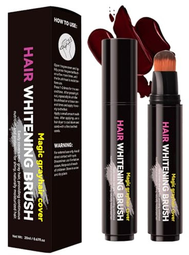 Eazerom 08 Hair Dye Stick,Barra de Color para las Canas y Raíces,Temporary Hair Dye cream,Hair Color Touch Up Cover Root Stick,para Cubrir la Raíz del Cabello gris,Retoque del Cabello 04# WINE RED