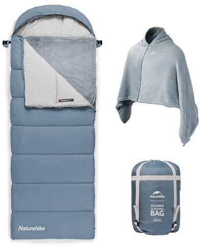 Naturehike Schlafsack, Baumwollschlafsack, Warmer und Abnehmbarer, bequemer Flanelldecke Schlafsack, DREI-Jahreszeiten-Herbst- und Winterschlafsack, geeignet für Outdoor, Reisen und Camping