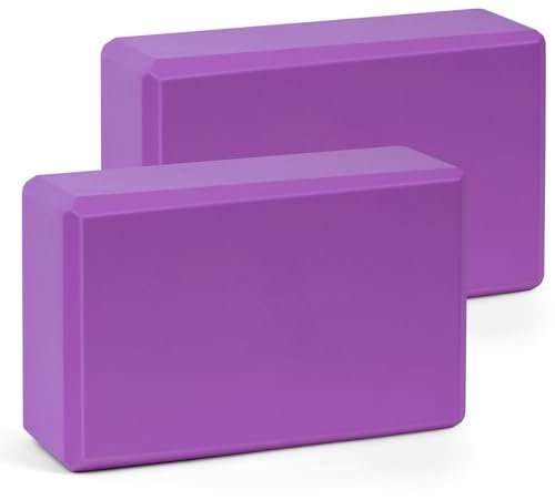 flintronic Bloque de yoga para adultos, juego de 2 unidades, espuma EVA de alta densidad, respetuoso con el medio ambiente y ligero, espuma dura, antideslizante, ideal para pilates, pilates