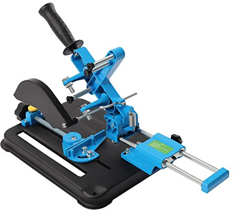 Winkelschleifer Ständer Halter Fester Tischsäge Halterung Bracket, Führungsschlitten Festhalter Set Trennständer für 3.94-4.92/100-125mm Schneidwinkel 0-45°