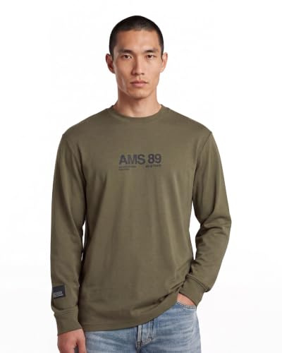 G-Star Herren AMS 89 Ls R T T-Shirt (1er Pack)