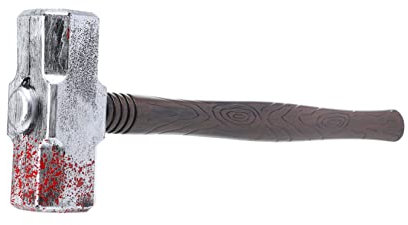 KICHOUSE Halloween Hammer Prop Plastic Fake Hammer for Prank Halloween Decor Props