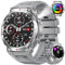 Reloj Inteligente Hombre Smartwatch con Llamadas:1.43 AMOLED Smart Watch con UV Linterna 5ATM 525 mAh Digital Pulsera con 24/7 Pulsómetro SpO2 Sueño Podómetro 100+ Modos Deportivo para Android iOS