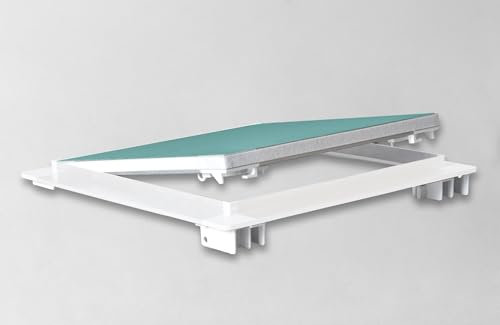 NAMCP04066BDW BOUTON D'INSPECTION DOR IKA Plaque 13 mm – 1 pièce – 60 x 120 cm Cadre aluminium naturel peint blanc – JOINT ET PORTEAU EN PLAQUÉ