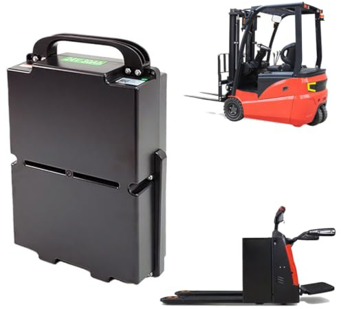 JHKJ Batteria per transpallet 48V 20Ah 30Ah Batteria al Litio Senza Manutenzione per Kit Motore da 900W-1400W Batteria per Carrello elevatore Elettrico da 48 Volt con Maniglia