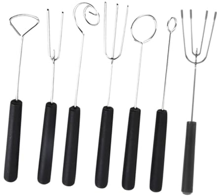 JOINPAYA Set D'ustensiles pour Tremper Bonbons en Acier Inoxydable Fourchettes à Fondue Ergonomiques et Cuillère Couverture Chocolat Uniforme Lors de Préparations de Desserts