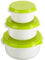 Emsa Micro Family 017036509741 Pentola per Microonde, Set Primi Pasti con 3 Pezzi, ghisa, Bianco/Mora