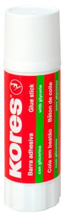Kores - Bâton de Colle, Adhésif Puissant, Colle de Bricolage Sûre et Non Toxique pour l'Artisanat, les Fournitures Scolaires et de Bureau, Paquet de 6 x 40g
