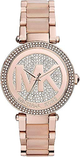 Michael Kors Damen Analog Quarz Uhr mit Edelstahl Armband MK6176