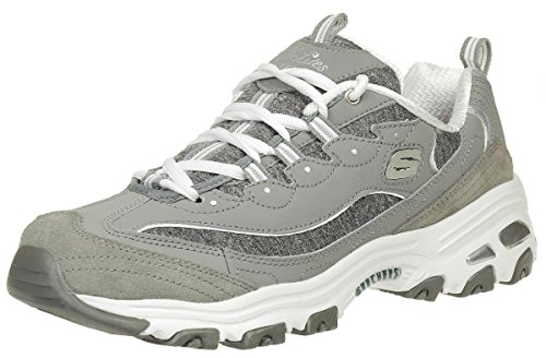 Skechers Women's D'lites Me Time Low Top Sneakers, Grey Gyw, 5 UK