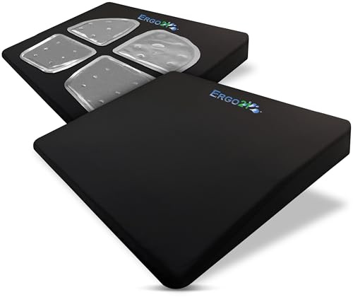 Ergo21 Liquicell Sportkissen Sitzkissen, Besser als Gel, Schaum und Luft! Flüssigkeitsgefüllte Membranen. Blutfluss um 150% verbessert Extra Large - 20'' x 18'' x 2.5'' schwarz