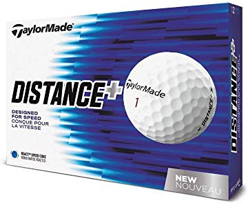 TaylorMade Distance Plus Golfbälle, 12 Stück, Unisex, Distance+ Golfball (Dutzend)., B1355601, weiß, L