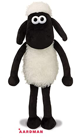 Shaun the Sheep 61173 8-inch Plush Cuddly Toy, Black and White, 8in, Suitable for Adults and Kids