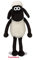 Shaun the Sheep 61173 8-inch Plush Cuddly Toy, Black and White, 8in, Suitable for Adults and Kids