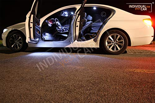 INDIVIDUALise your CAR Innenraumbeleuchtung SET für 5er F10 Limousine (Mit Panoramadach, Cool-White) Kaltweiß