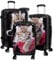 Trendyshop365 Hartschale Koffer-Set Katze 3-teilig Bunt
