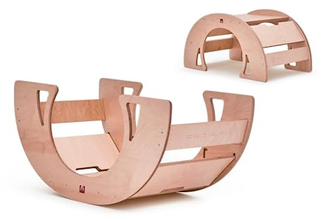 Bianconiglio Kids DONDO handgefertigtes multifunktionales psychomotorisches Fitnessstudio mit hochwertigen Materialien, umwandelbar in einen Tisch, eine Kletterplattform und einen Schreibtisch