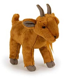 Plüschtier Ziege, 20 cm, braun, Stofftier Kuscheltier Ziegenbock Stofftiere Tier Tiere
