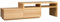 Iris Ohyama, Meuble TV, Meuble tele, Banc TV, Support télévision pour ecran jusqu'à 43 pouces, 4 Etagères, Extensible, Contemporain, Chambre, Salon - TV Cabinet - SAB-100 - Marron Clair