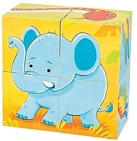 Goki 57434 de dados animales salvajes Puzzles, Mehrfarbig (Mehrfarbig)