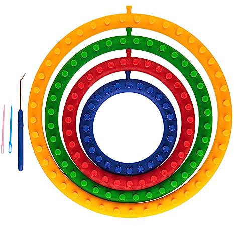 Quilted Bear Round Knitting Loom Set - Perfekt für die Herstellung von Hüten, Schals und mehr
