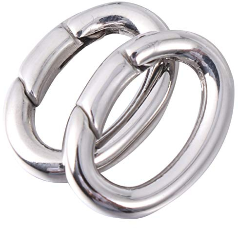 Milisten 2Pcs O Ring Runde Karabiner Snap Clip Frühling Clip Runde Karabiner Oval Frühling Clip Outdoor Sport Schnalle für Outdoor 28Mm X 16Mm/ 1. 1X0. 6In