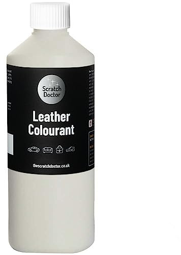 Scratch Doctor Lederfarbe, schnelle und einfache Lederreparaturfarbe, geeignet für Sofas, Möbel, Autositze, Schuhe, Taschen und mehr, in 29 Farben erhältlich (Hellcreme, 250 ml)