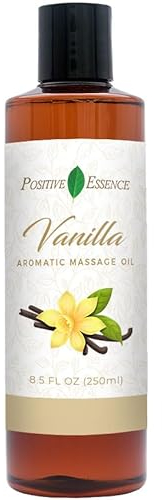 Vanille Massageöl, Körperöl für die Therapie – entspannendes Massageöl, Natürliche Inhaltsstoffe – Jojoba, Süßmandel, Vitamin E für die Hautpflege
