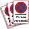 3 unidades XXL Absolutes halteverbot Cartel 30 x 40 cm, prohibido aparcar de PVC estable, placa de espuma dura de 5 mm, señal de aparcamiento con protección UV de Strobo