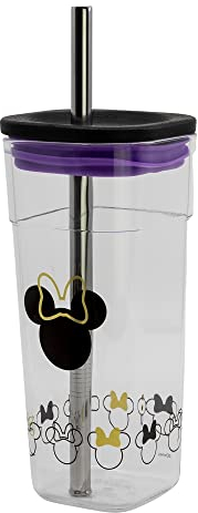 Stor GOBELET ACRYLIQUE AVEC PAILLE EN ACIER INOXYDABLE 540 ML | MINNIE MOUSE