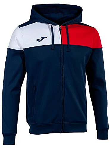 Joma Giacca con cappuccio uomo Crew V blu navy rosso bianco