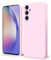 oakxco for Samsung Galaxy A54 5G Phone Case Liquid Silicone, Cute Thin Slim Soft Rubber TPU Plain Smooth Gel Cover for Women Girl, Matte Solid Protective & Shockproof,Rose Light Pink