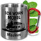 Karabiner-Edelstahl-Tasse personalisiert „ICH WOHN MOBIL“ – ca. 330ml – Metall-Becher mit Namen – Edelstahl-Becher Camping Outdoor Geschenke für Männer & Frauen (Griff Rot)