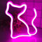 Katze LED Neon Schild, USB oder 3-AA Akku betrieben, Wanddekoration für Mädchen Schlafzimmer, Kindergeburtstagsgeschenk, Hochzeitsfeier Geschenk (rosa)