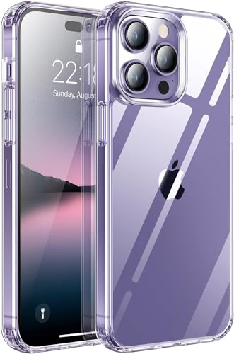Oprimio Premium-Series für iPhone 13 Pro Hülle Transparent [Nie Vergilbung] [Deutsche Material] [Kratzfeste PC-Rückseite] Durchsichtige Handyhülle