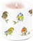 Ambiente Kerze Stumpenkerze Wachswindlicht 9 cm hoch Brenndauer ca 35h Vogelarten Vögel Dekorationskerze Serie bird species