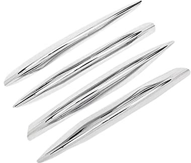 Silriku 4 x Chrom-Frontstoßstangen-Spoiler, Nebelscheinwerfer-Abdeckung für C-Klasse C200 C260 W205 ab 2019, 500077420
