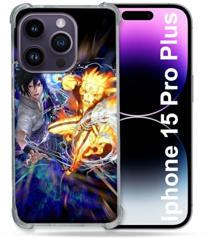 Cokitec Schutzhülle kompatibel mit MagSafe für iPhone 15 Pro Plus (6,7 Zoll), Manga Naruto VS
